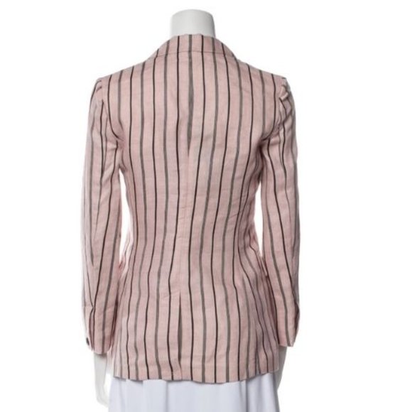 Rag & Bone Linen Striped Blazer - Light Pink - Picture 4 of 5